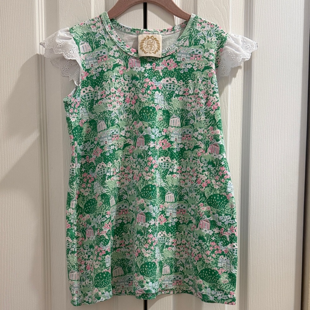 The Beaufort Bonnet Company Green and Pink Kids Top